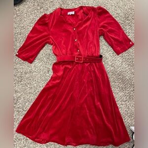 Vintage California Looks velvet dress.  Christmas dress.